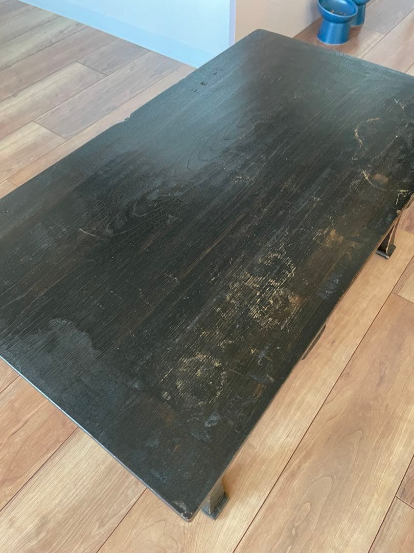 【昭和初期】和風文机 2つ引き出し付き ダークブラウン