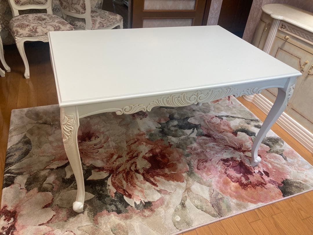 10月末頃出品終了/処分価格！/中古/ダイニングテーブル＆チェア＆マット