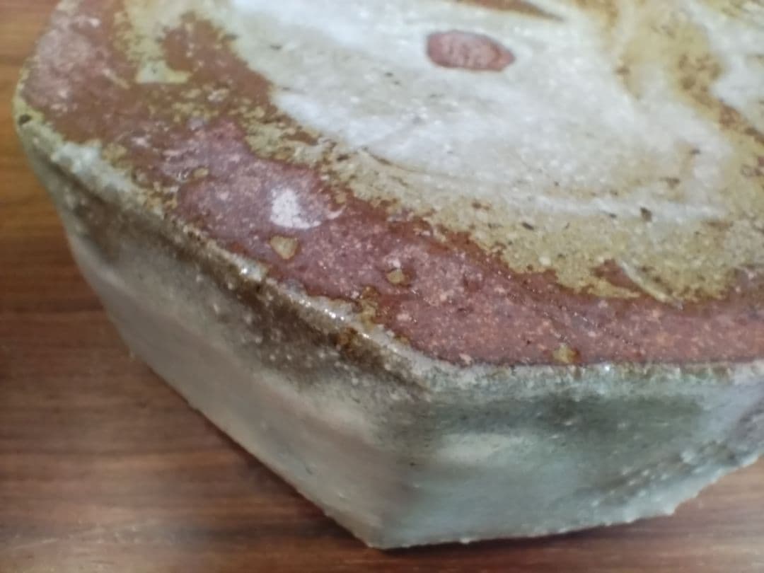 清水保孝作 清水焼 八角蓋付小物入