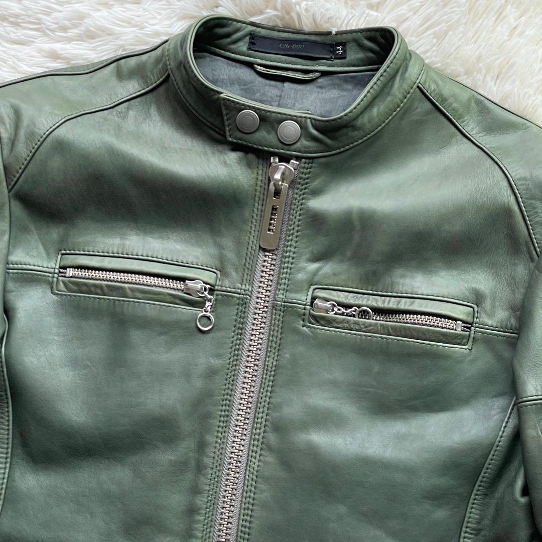 希少カラー ホースハイド シングルライダース CAV-000 モスグリーン