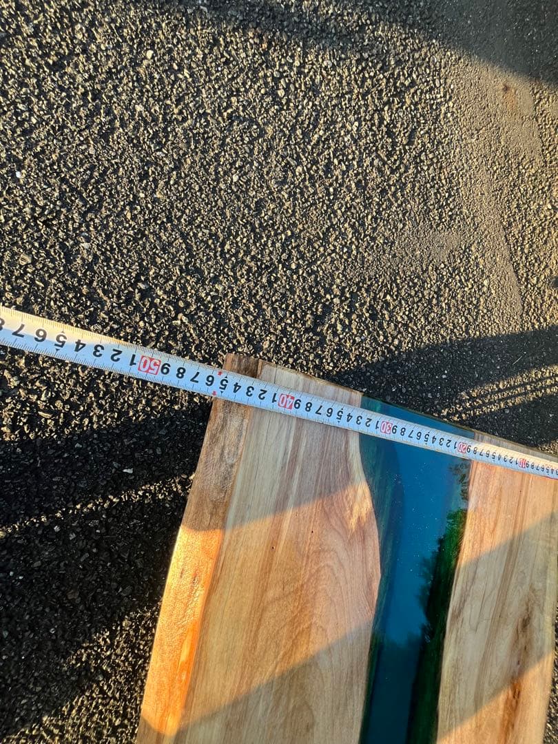 【クルミ】おしゃれ　ローテーブル レジンテーブル　リバーテーブル