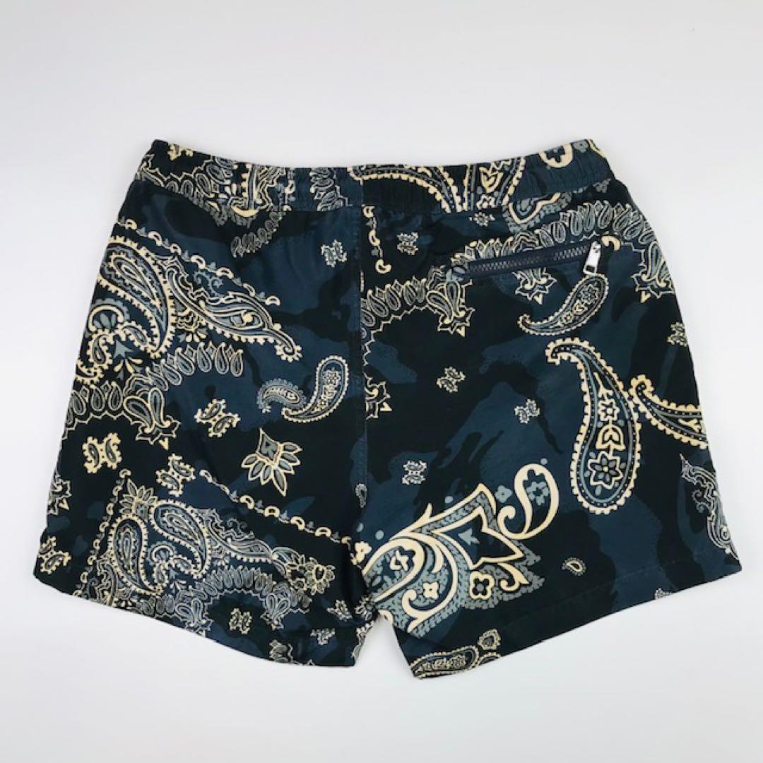 美品★モンクレール・ワッペン付 ペイズリー柄 スイムショーツ パンツ(S)