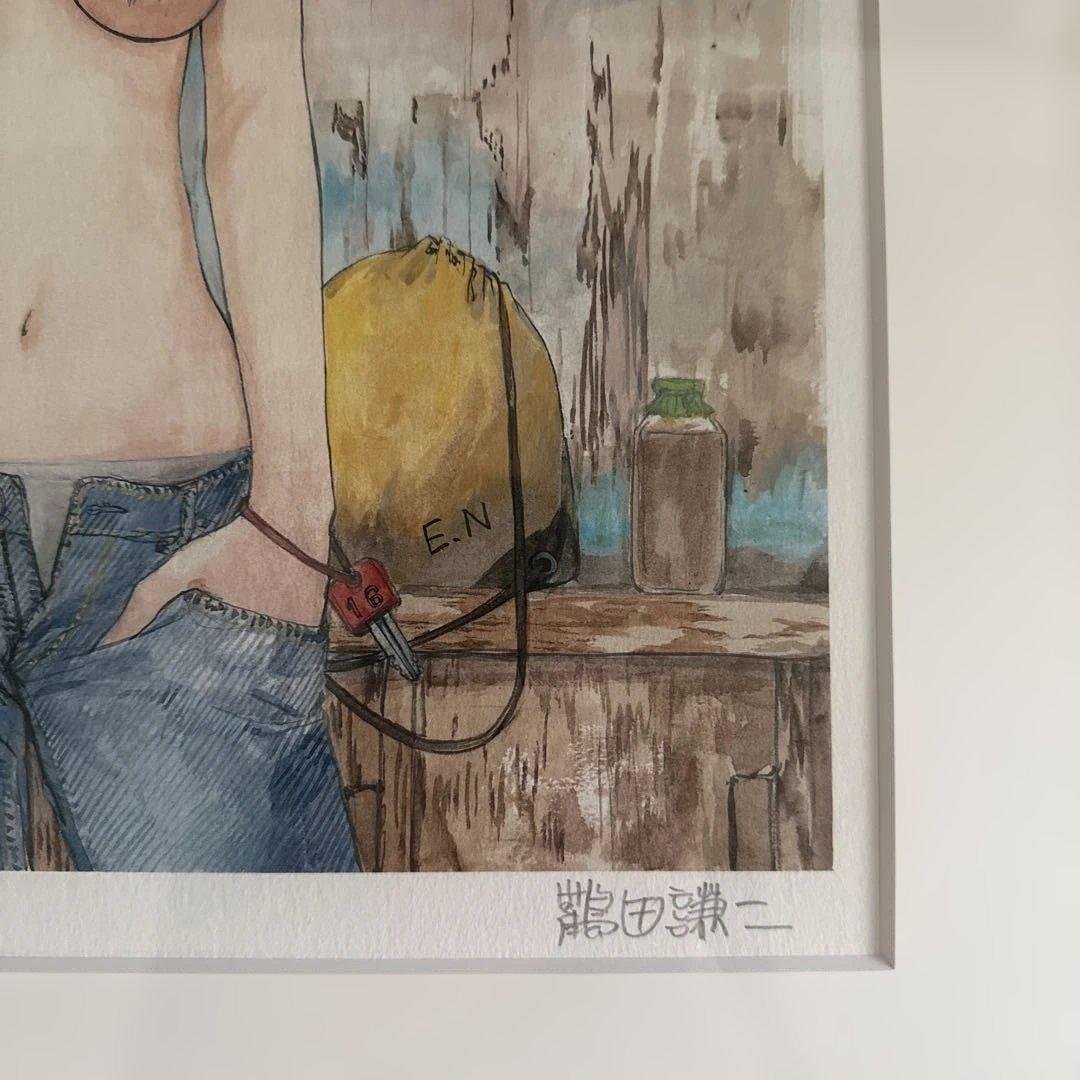 ま*｝様 限定106 鶴田謙二　直筆サイン入りカラー複製原画「さすらいエマノン」