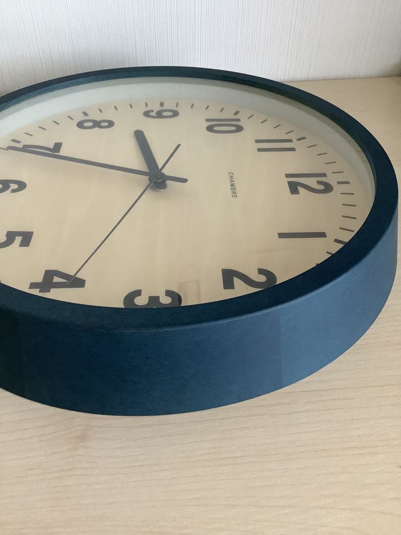 CHAMBRE unico 青 アナログ時計 約30cm