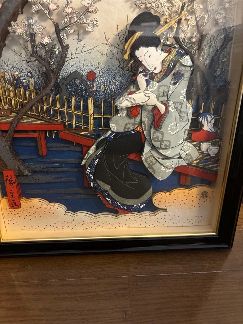 和風 3dアート デコパージュ作品