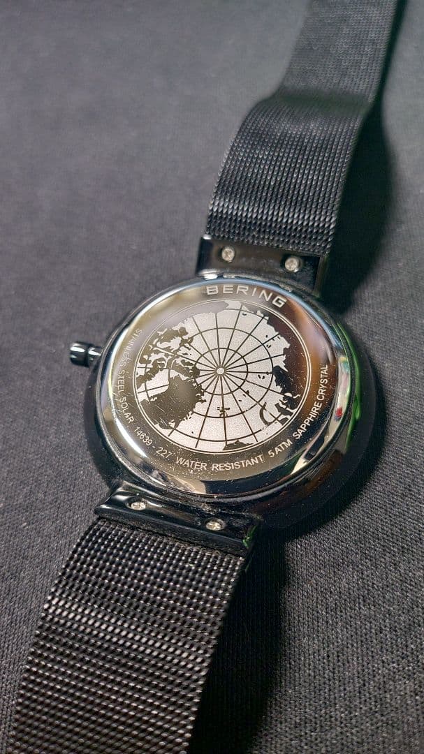 A*y様 中古：保証書つき、BERING SOLAR 腕時計 ブルー メッシュ