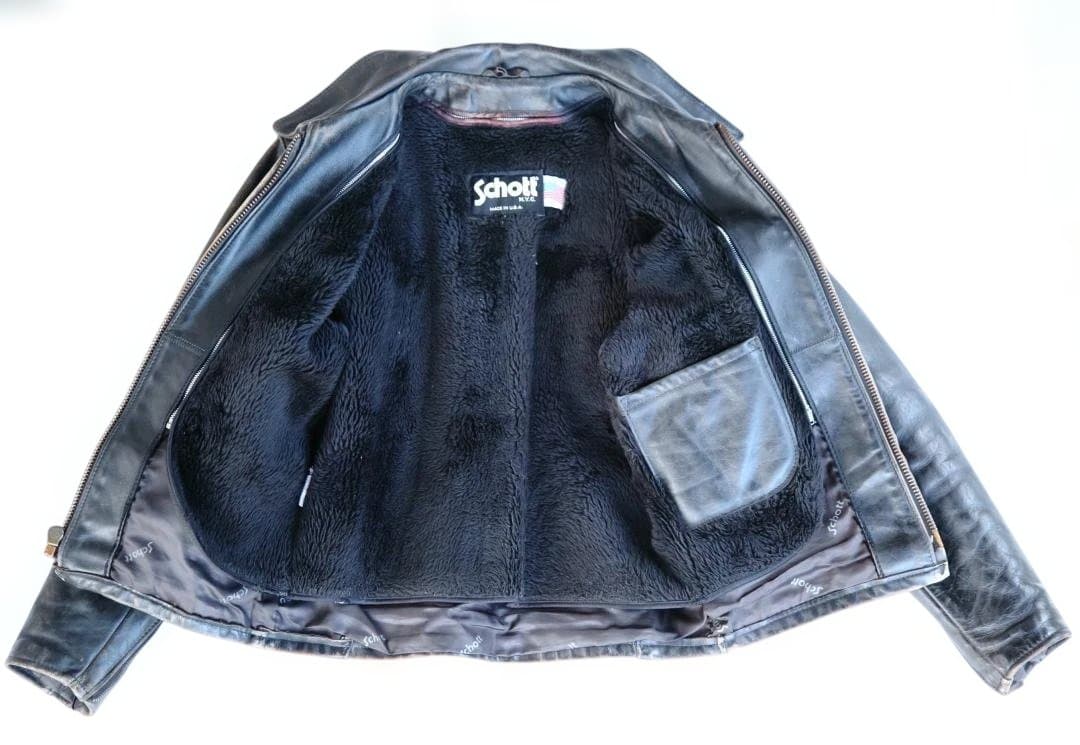 Schott（ショット） 642 シングルライダースジャケット メンズ 38
