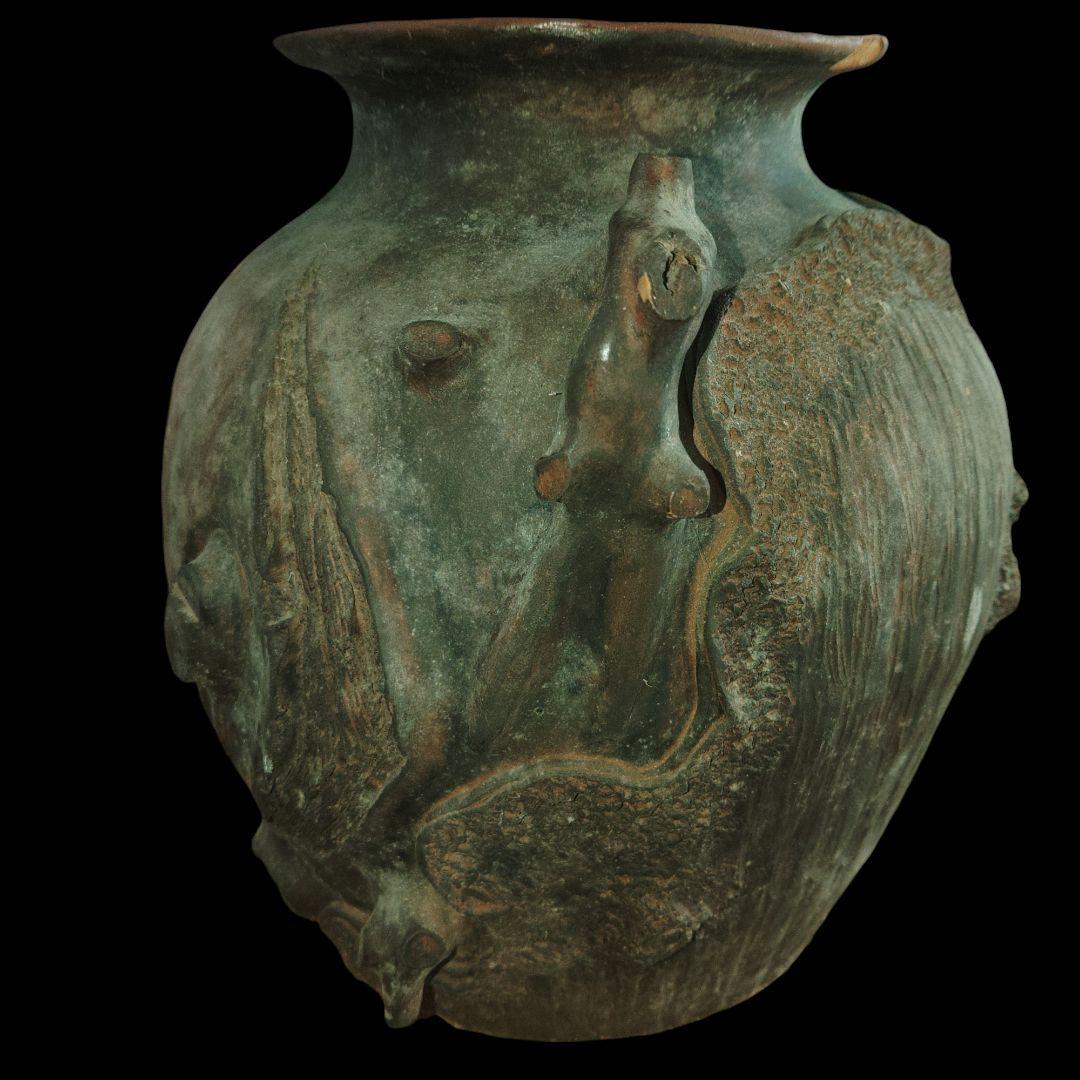 中国古美術　民国期　冬瑞鳳銘　碧玉　紫砂壺