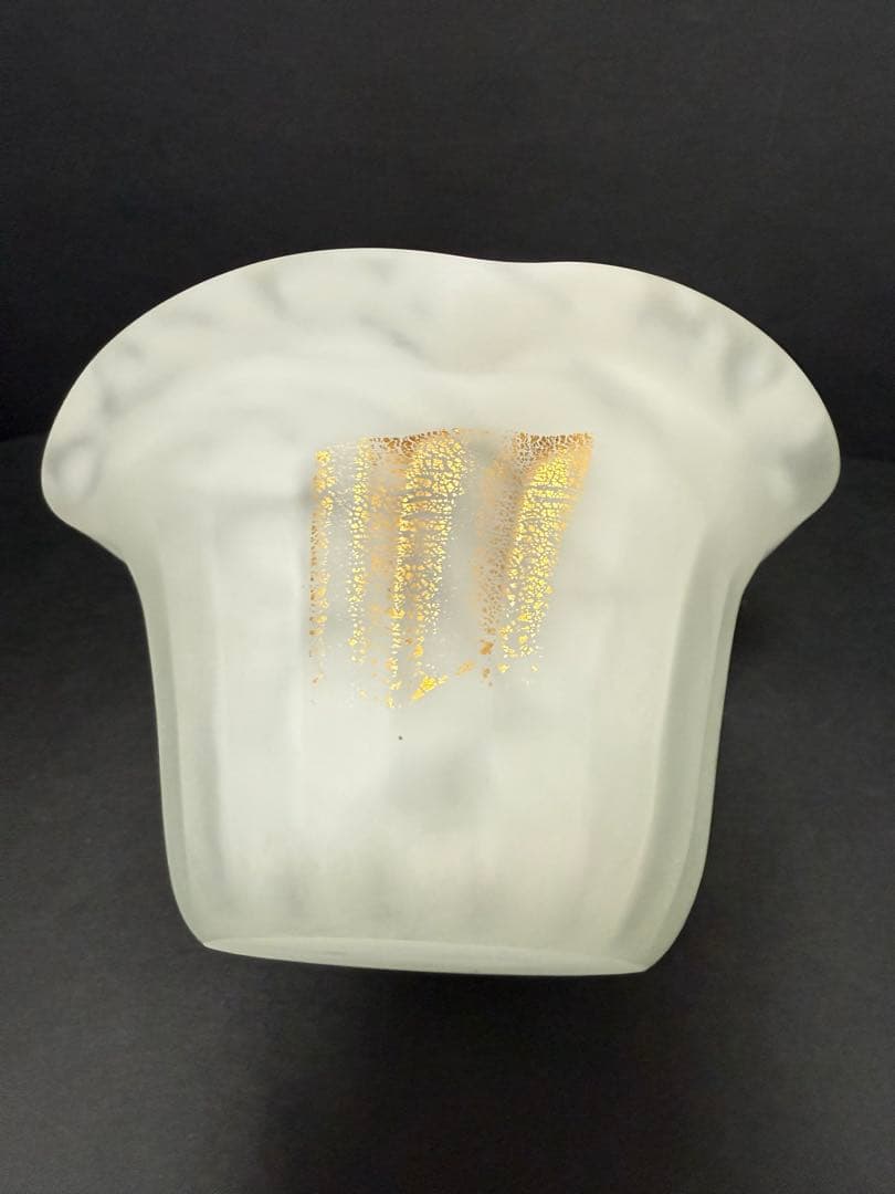 【本物保証】藤田喬平 手吹 金彩白地鉢　共箱 送料込み