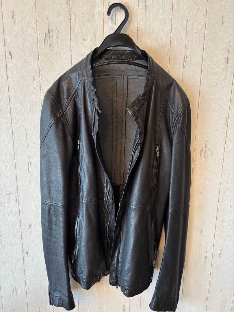 ビリジアン　シングルライダースジャケット