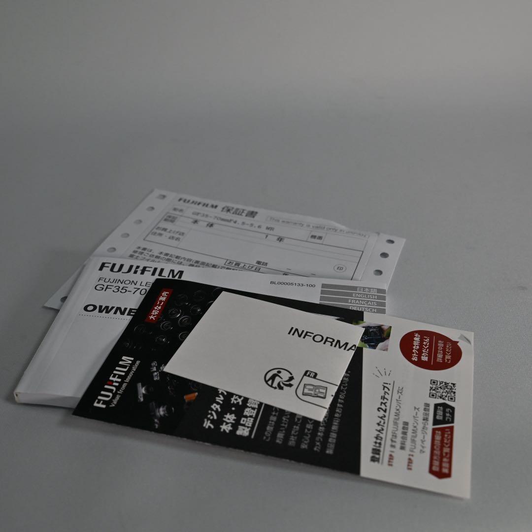 fujifilm GF35-50mm f4.5-5.6 WR 新品同様　gfx用