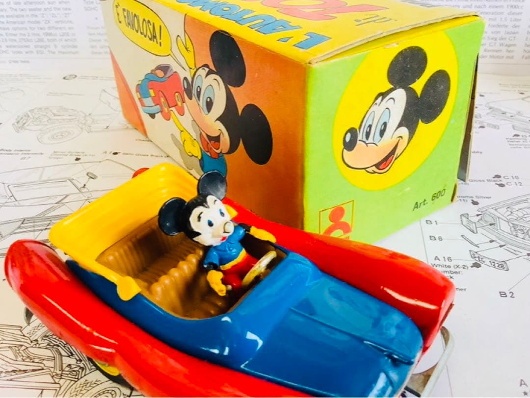 ミニカー　ポリトイズ　ミッキーマウス ミニカー Art. 602 ディズニー