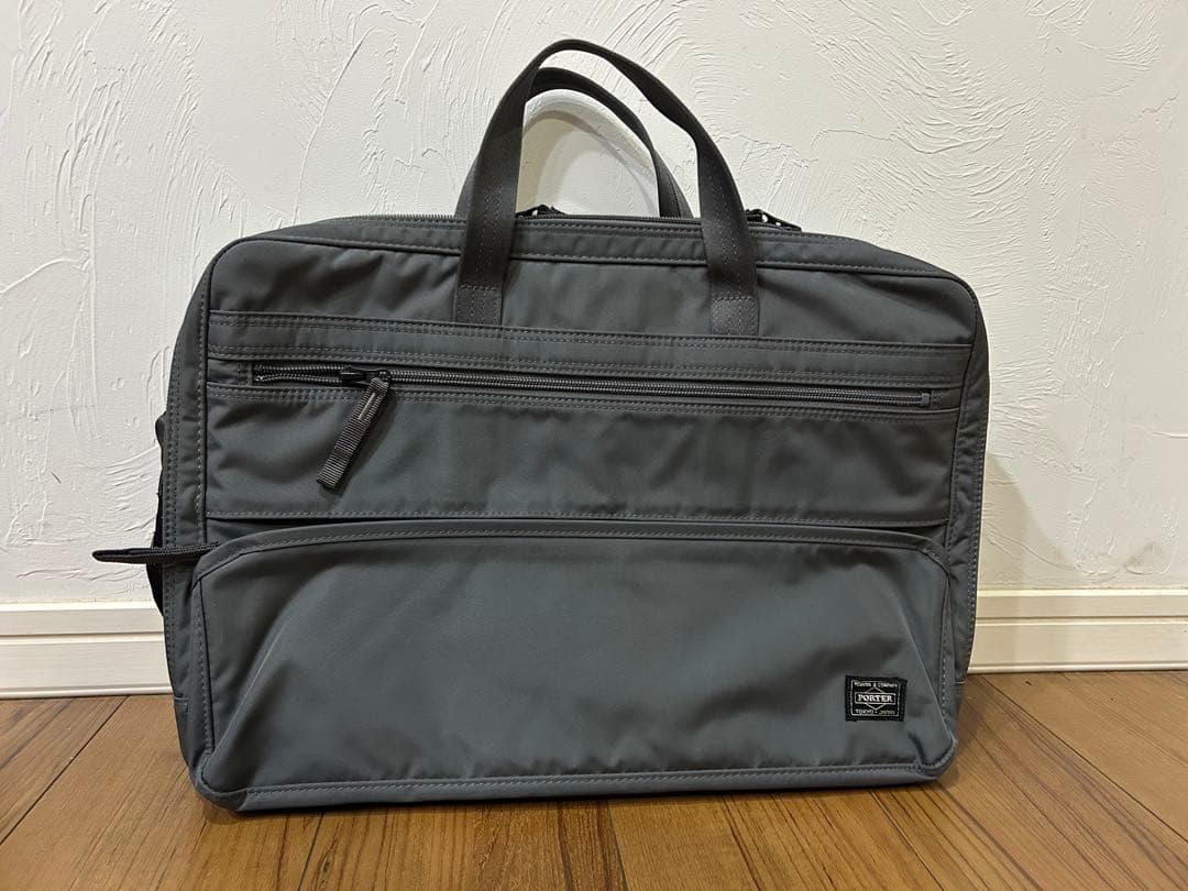 本日限定値下げ　PORTER ビジネスバッグ 2way グレーキャンバス