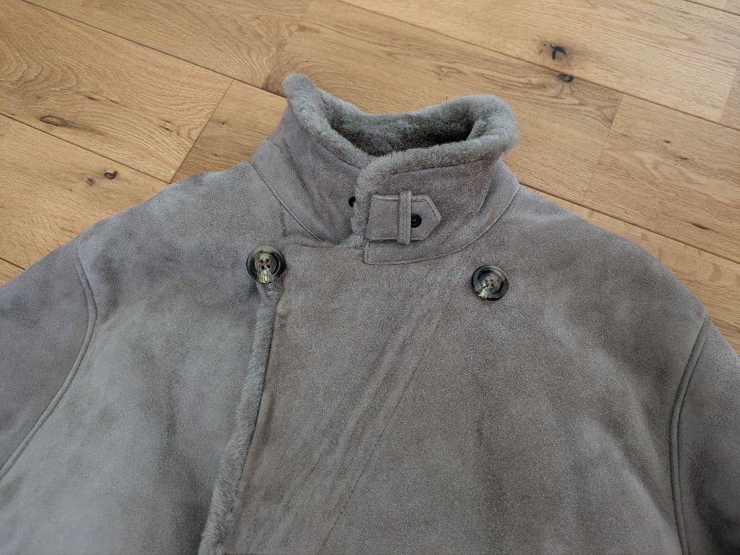 リアルムートン コート HUC of SWEDEN サイズ48 ダブルブレスト