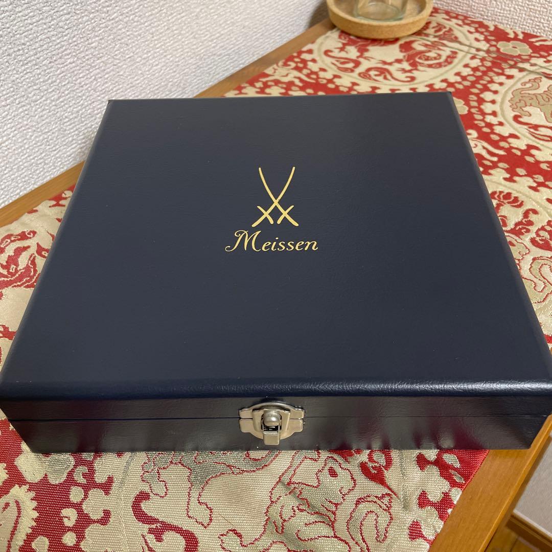 ＊忘れな草＊陶板画・１８cm×１５cm・栞付き・箱入り・Meissen・