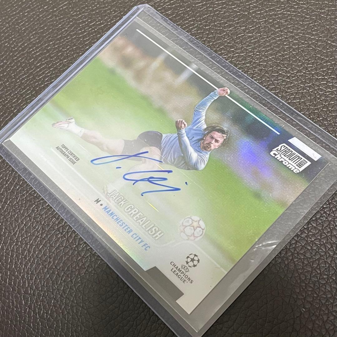 来日マンチェスターシティ グリーリッシュ 直筆サイン TOPPS オートグラフ