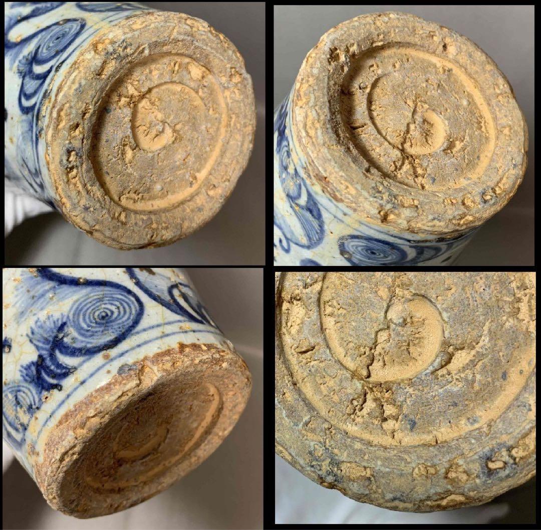 中国 染付龍絵梅瓶　f2250917