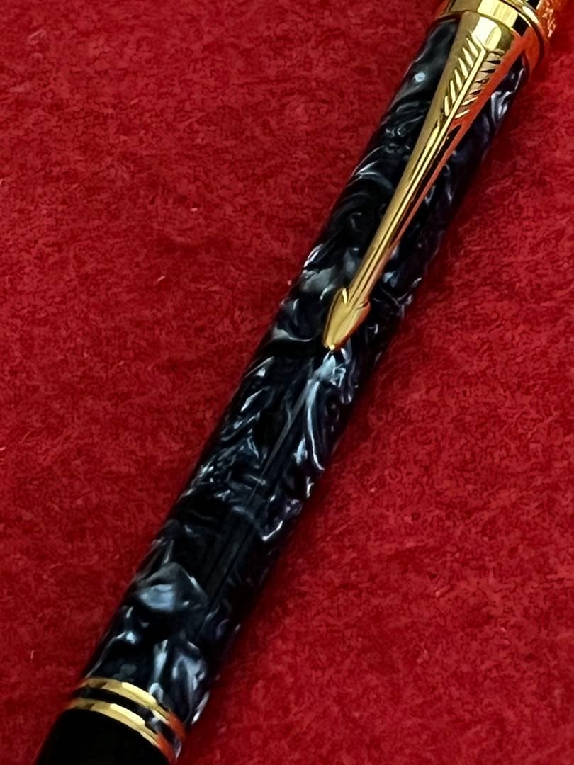 パーカーボールペン デュオフォールド‼️綺麗‼️木製専用ケース入‼️ネーム刻印あり