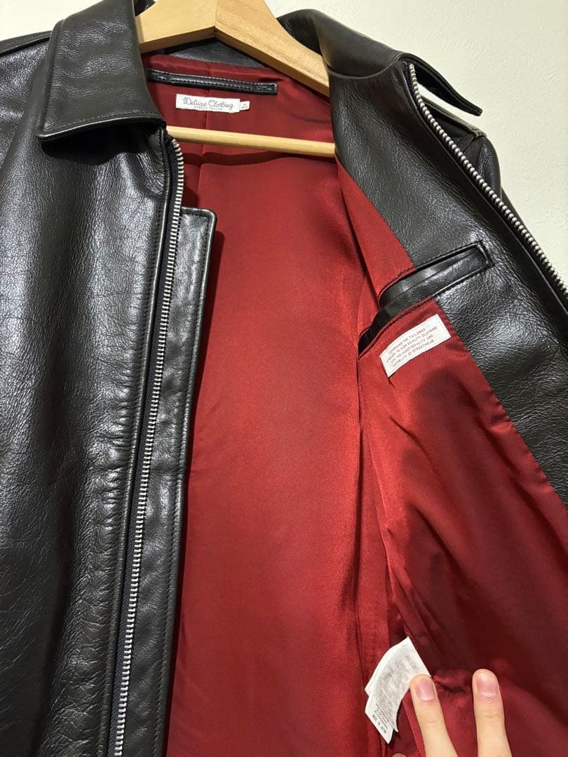 も*ー様 Deluxe Clothing ライダース シングル レザージャケット
