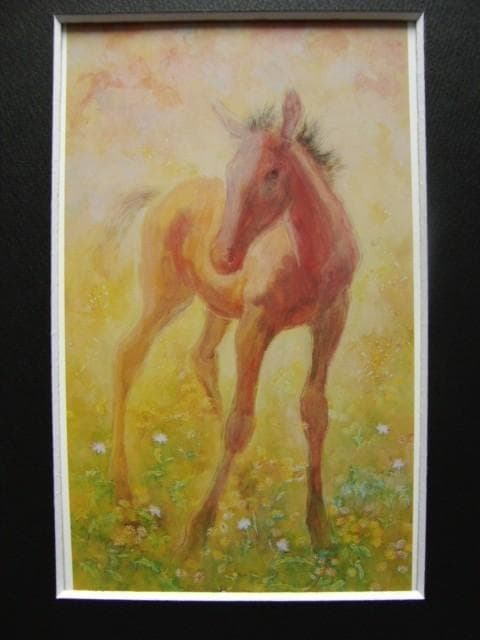 井上 耐子 【野の香里】 希少画集画、状態良好、新品高級額装付