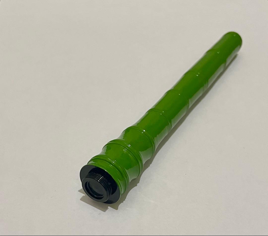 万年筆　大橋堂　植原栄一　エボナイト　ペン先21K 漆　竹型