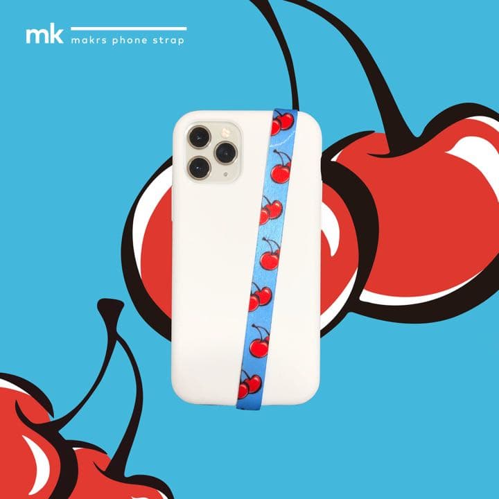 【新品ー当日発送】★フォンストラップー100個【卸売】★ チェリー