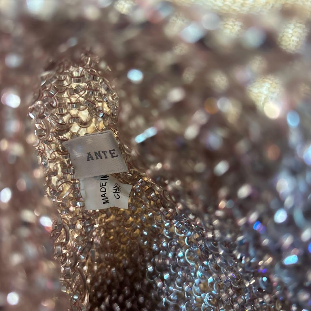 アンテプリマ　パープル系ビジュー付きビーズバック　美品　値下げ