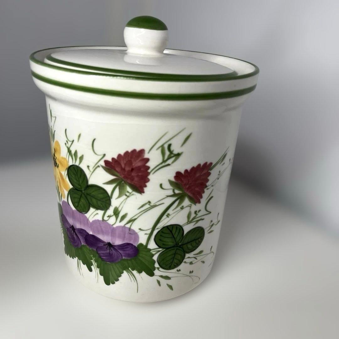 【FT】アンティーク 陶器　キャニスター イタリア