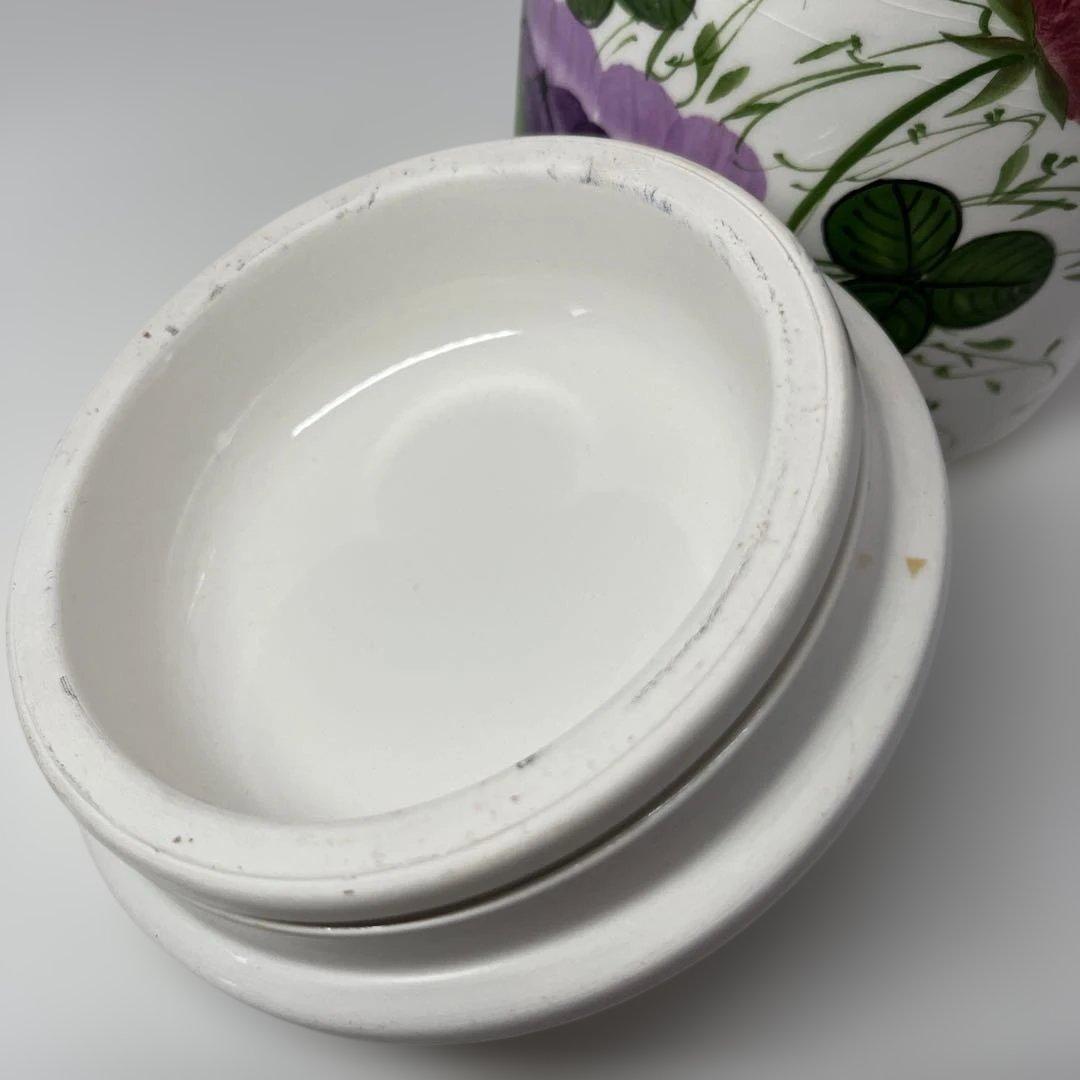 【FT】アンティーク 陶器　キャニスター イタリア