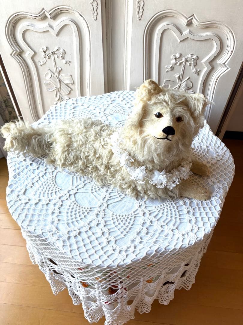 ♡パジャマドッグ　LOULOU フランスアンティーク　コンパニオンドッグ　布花付