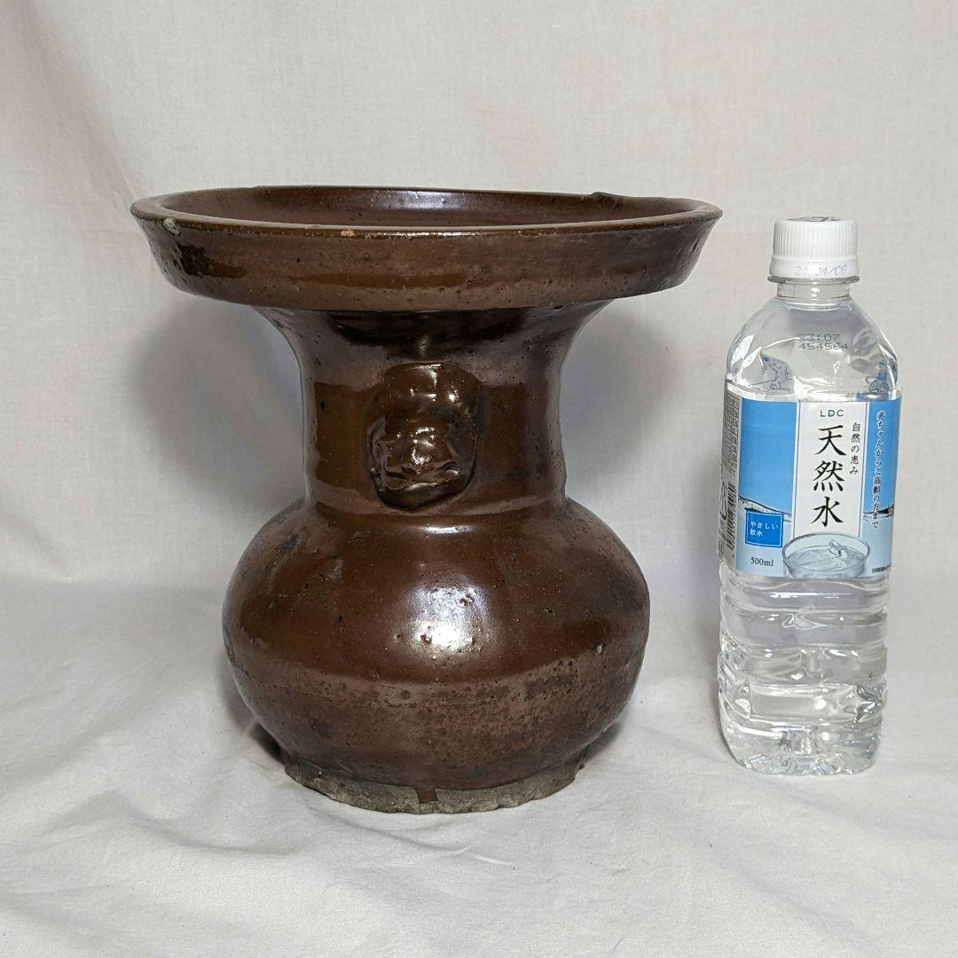 古丹波写or古常滑写 耳付花器 合箱合布 花入 花瓶 フラワーベース 華道具