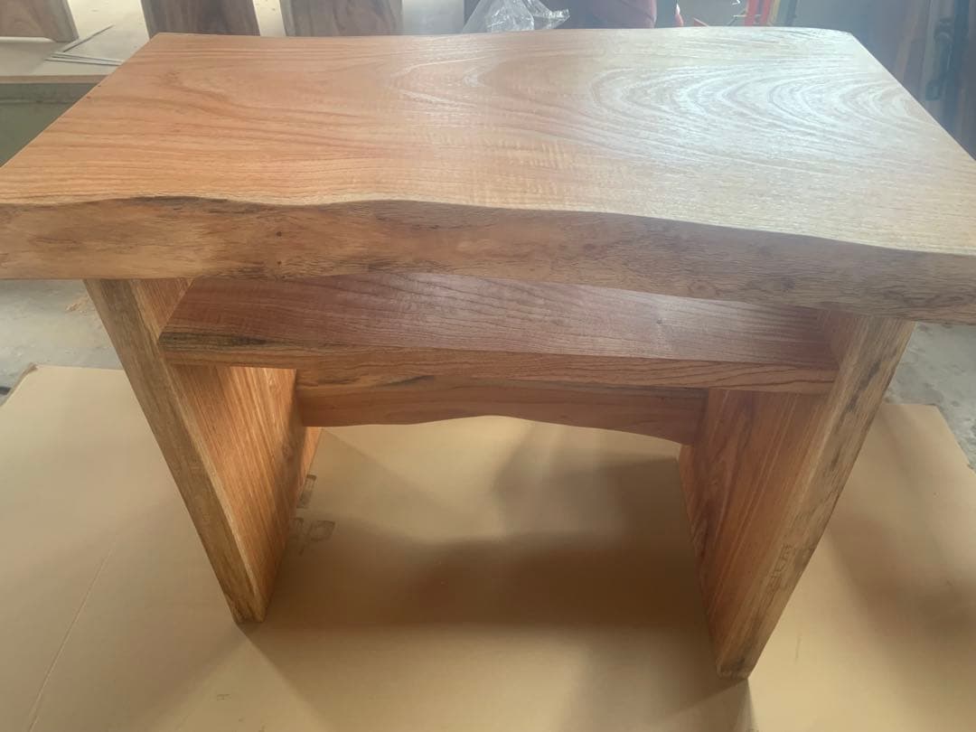 ☆ローズマリー☆無垢材(耳付栴檀一枚板)PCデスクオーダー製作＊高さ75㌢