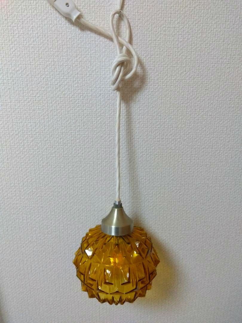 アンバーガラス製　 ペンダントライト