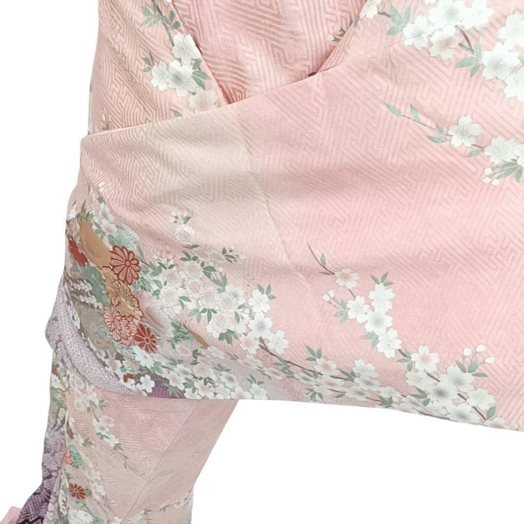 LULU91 着物 振袖 ピンクオレンジ グラデーション 花 やまと謹製