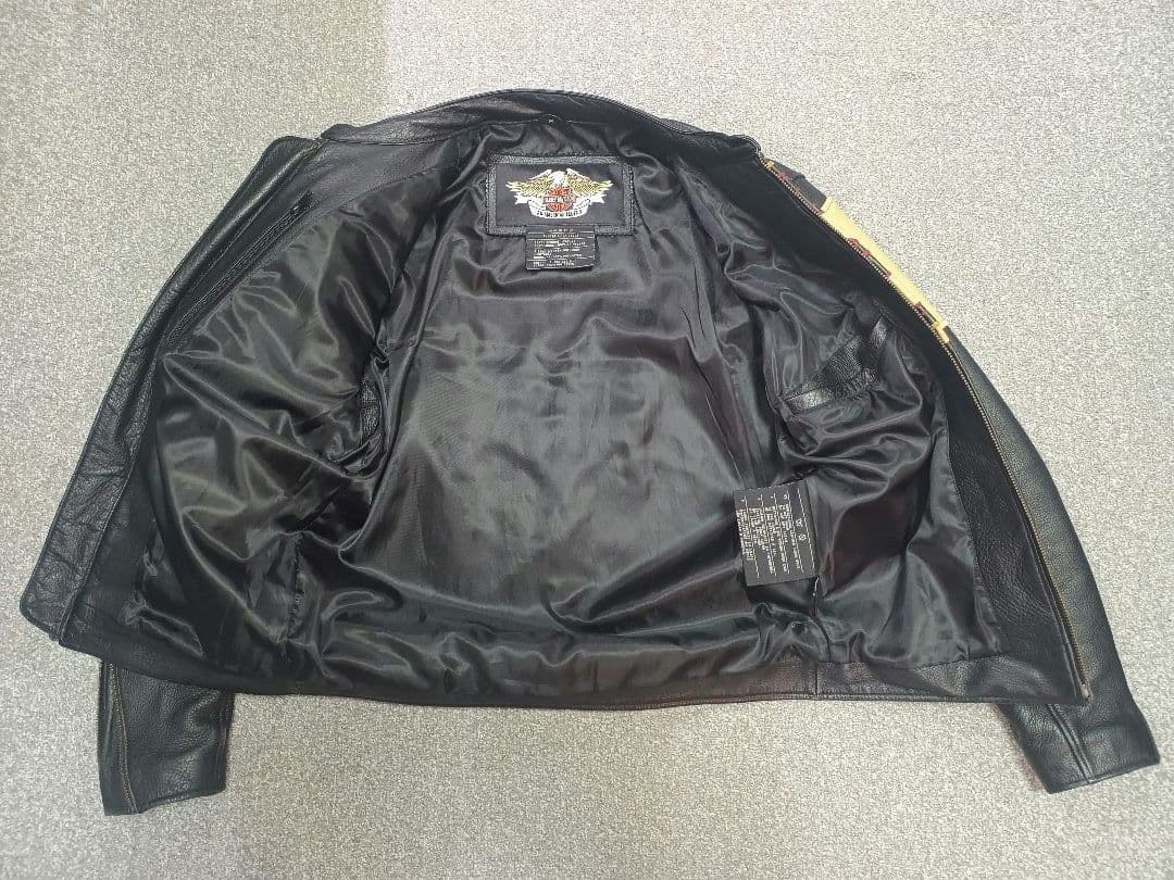 Harley Davidson シングルライダースジャケット S 黒/黄