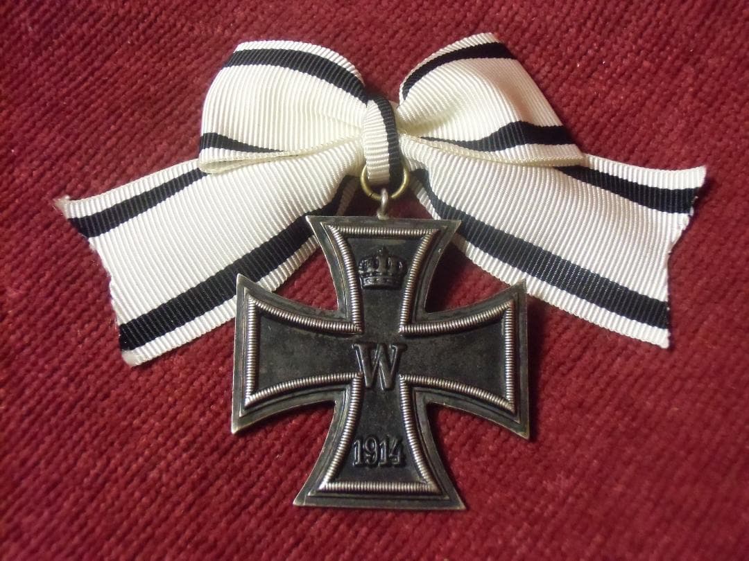 W帝政ドイツ軍/プロイセン王国＊１９１４鉄十字勲章２級＊女性用（実物）