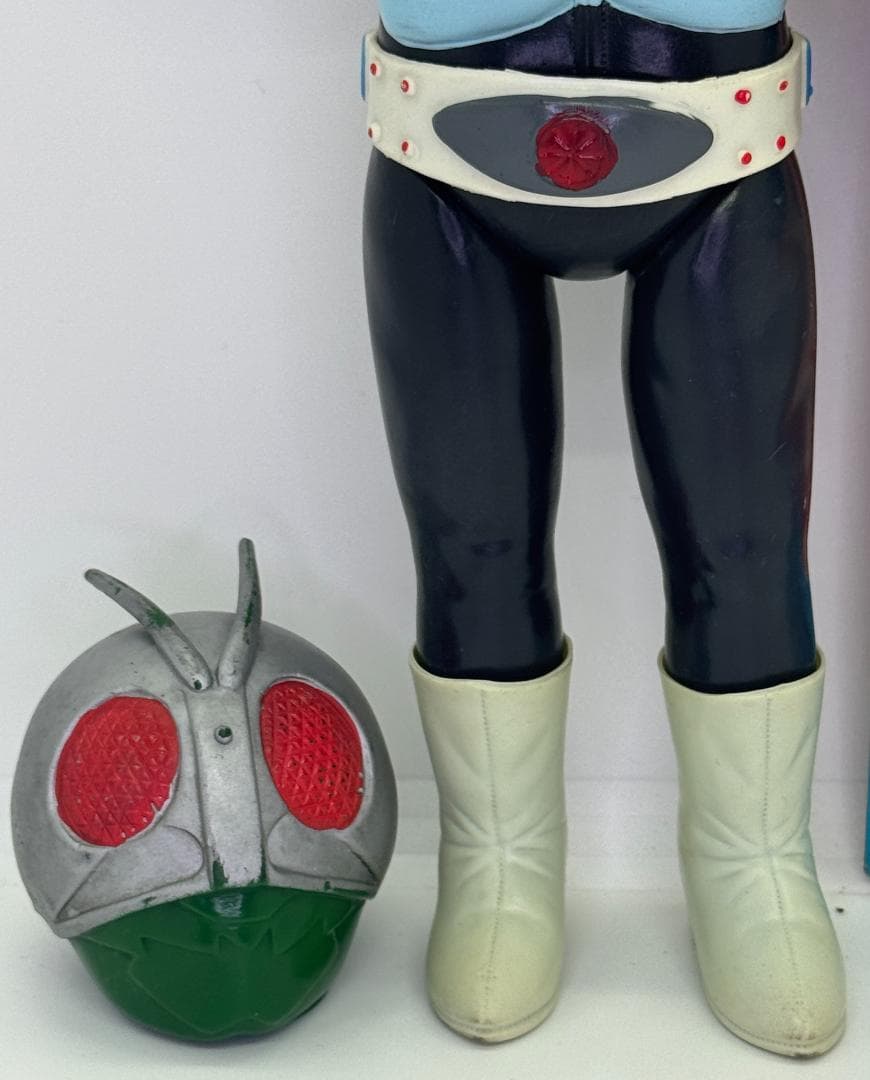 当時物　仮面ライダー　フィギュア　ソフビ　旧バンダイ　面取れ　70年代
