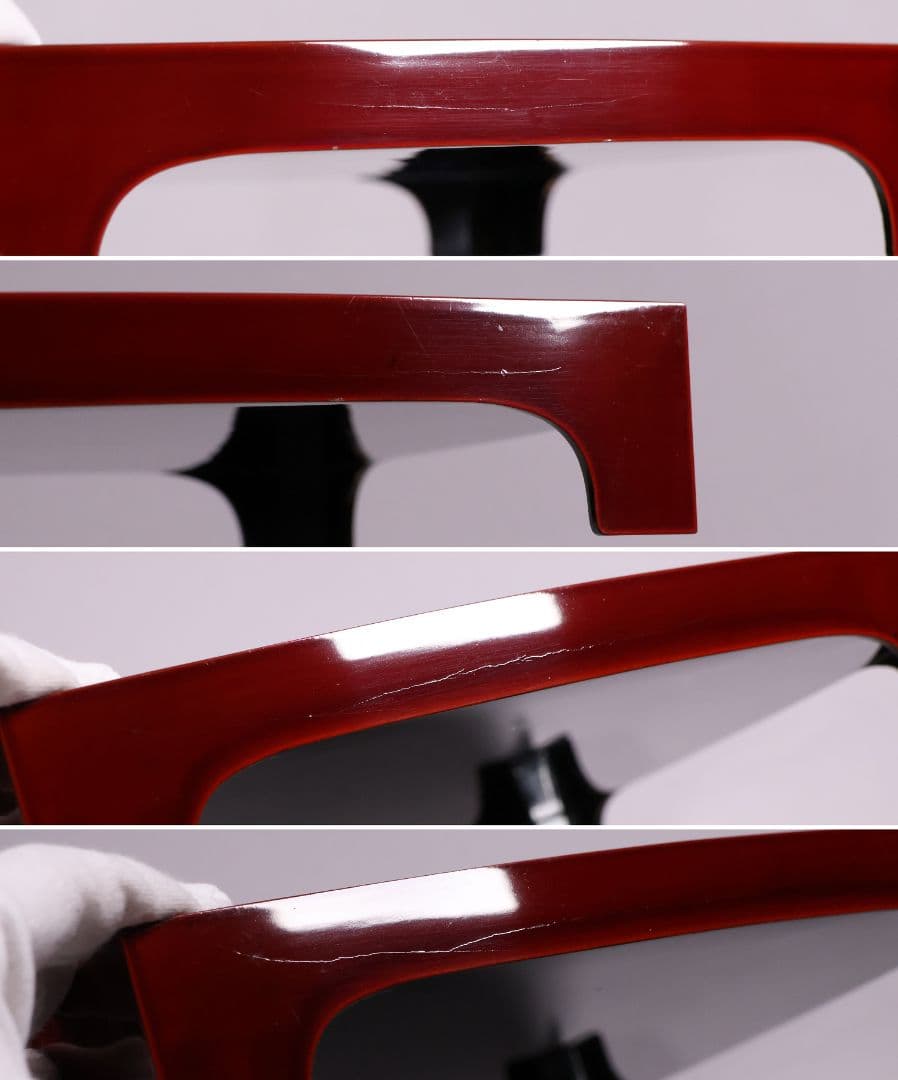 【MA700】時代木製漆器 雲雀蒔絵 吸物盆 十客 金蒔絵 黒塗溜塗 足付四方膳