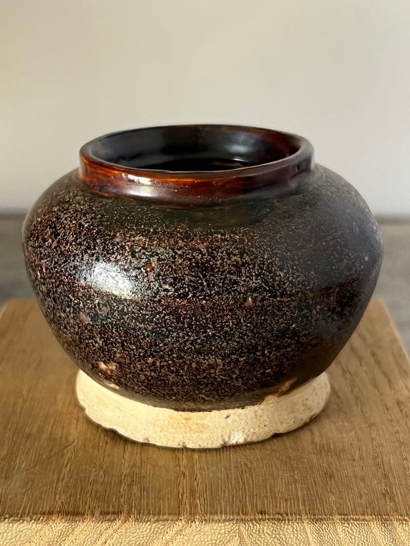 古美術　黒釉小壷　XG-591