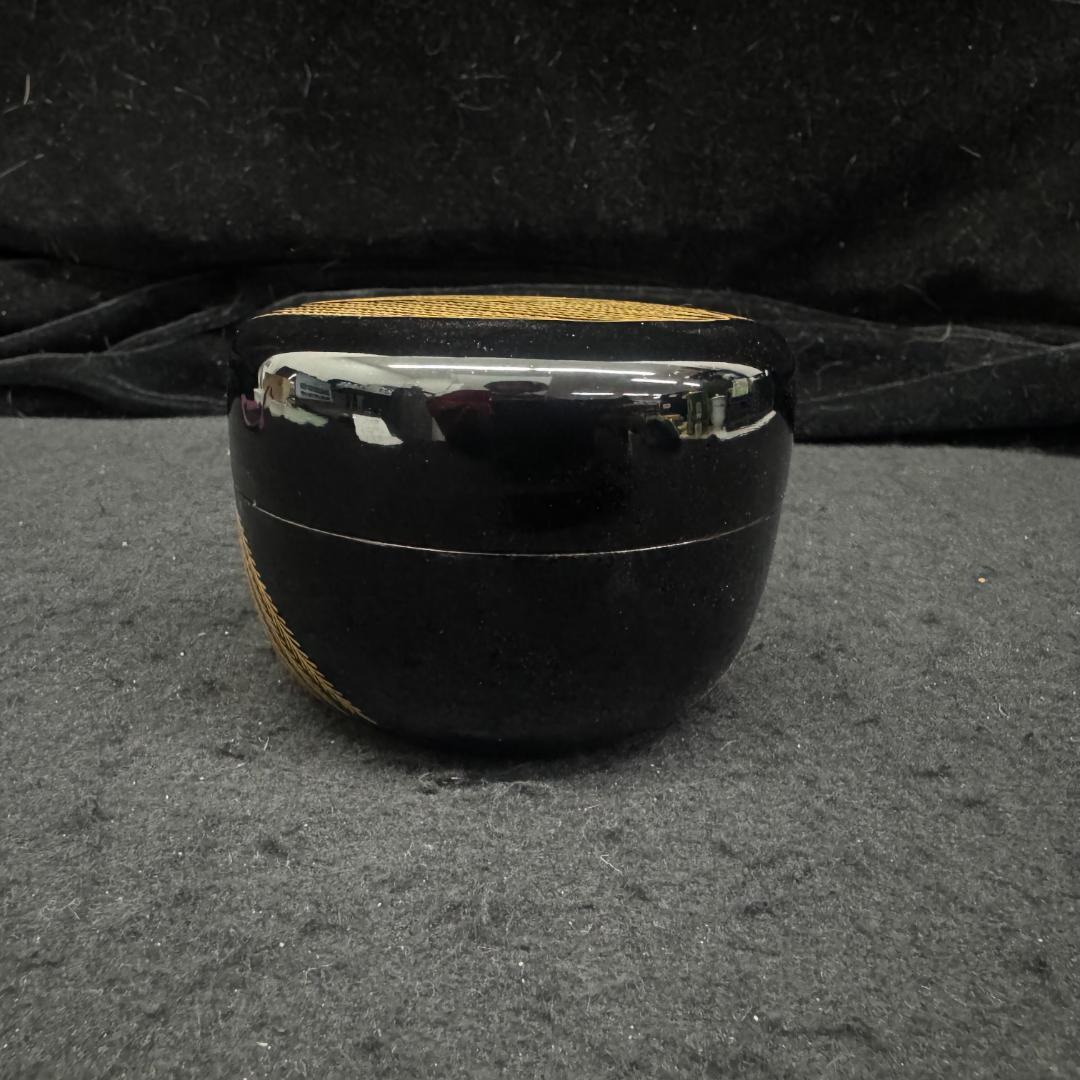 塗師 勇山　柳蒔絵　棗 茶器 茶道具