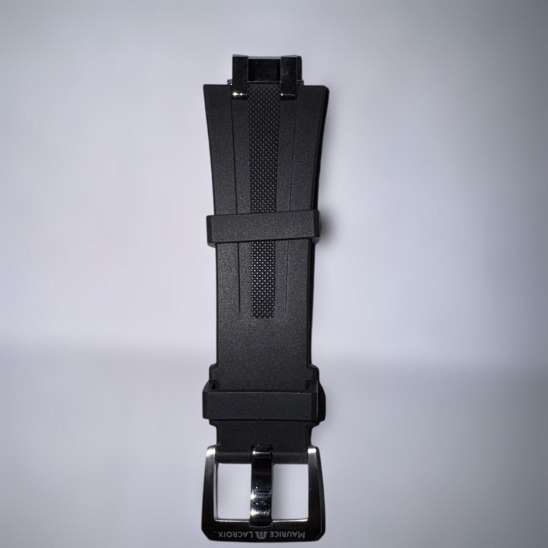 モーリス・ラクロア　アイコン 39mm ラバーストラップ（ブラック）