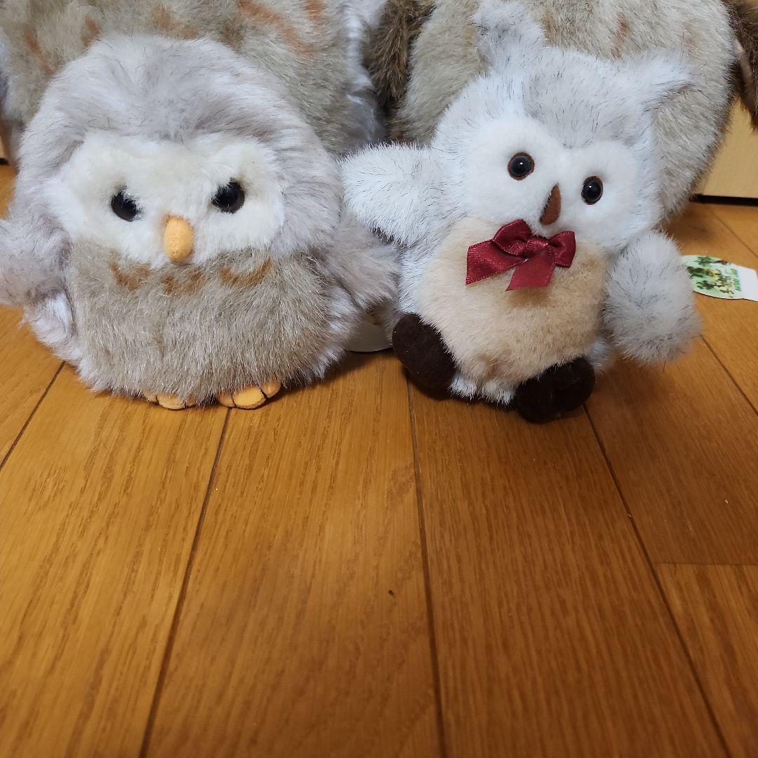 ミミズク　フクロウのぬいぐるみ4体セット