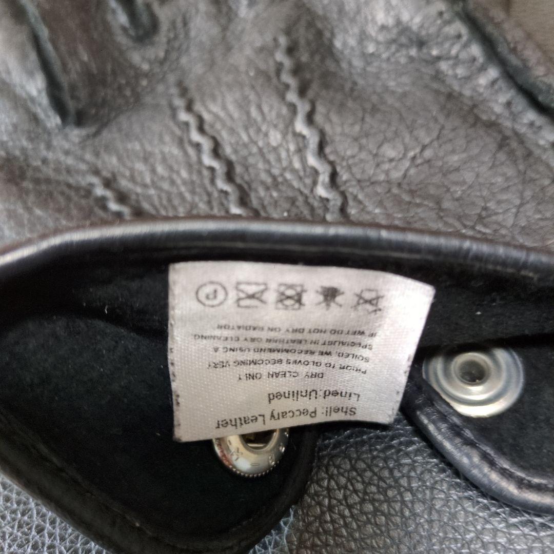 小物 DENTS MEN'S LEATHER GLOVE PECCARY BLACK