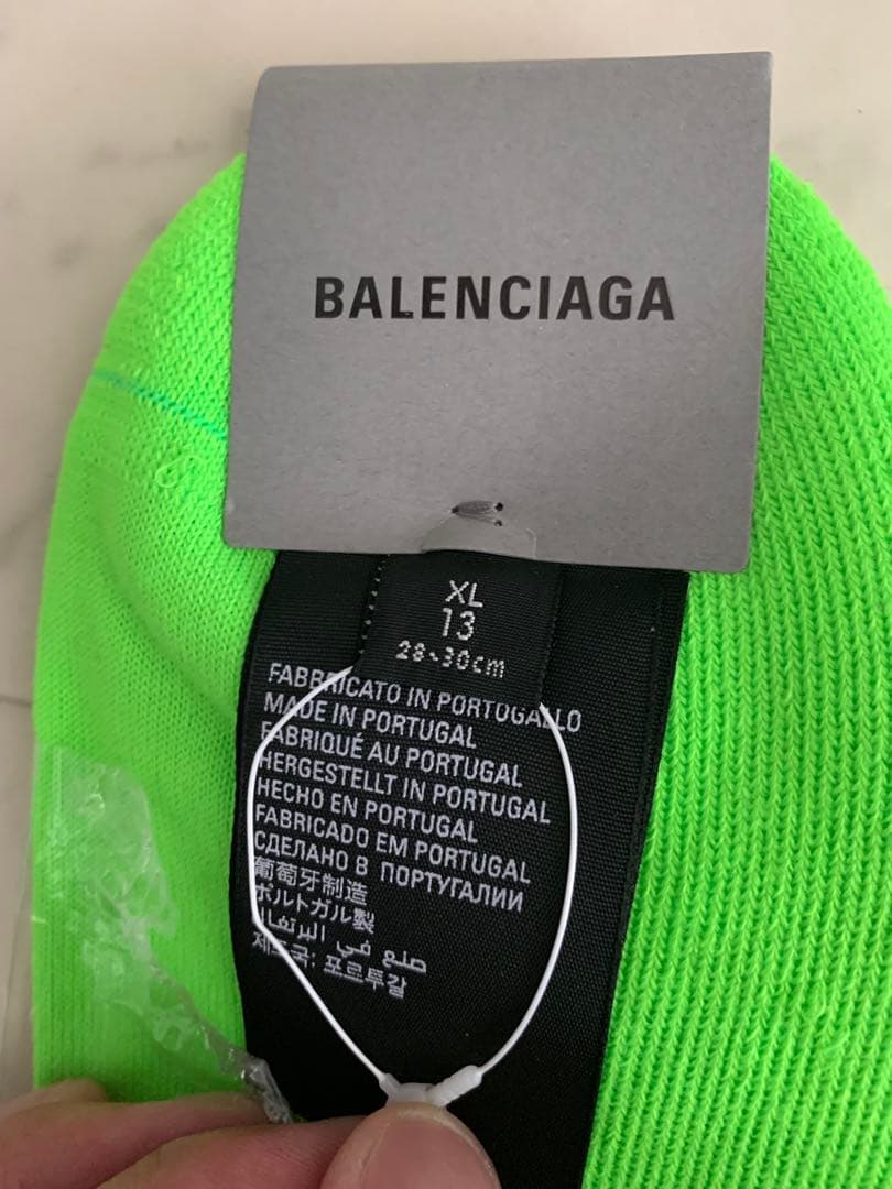 BALENCIAGA ネオングリーン ソックス XL