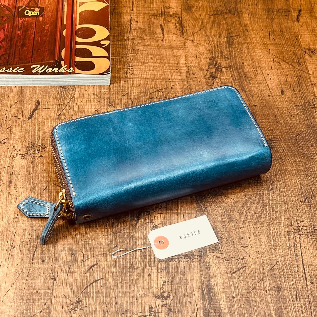 ブライドルレザー メンズ 長財布 ダブルファスナー ダブルジップ