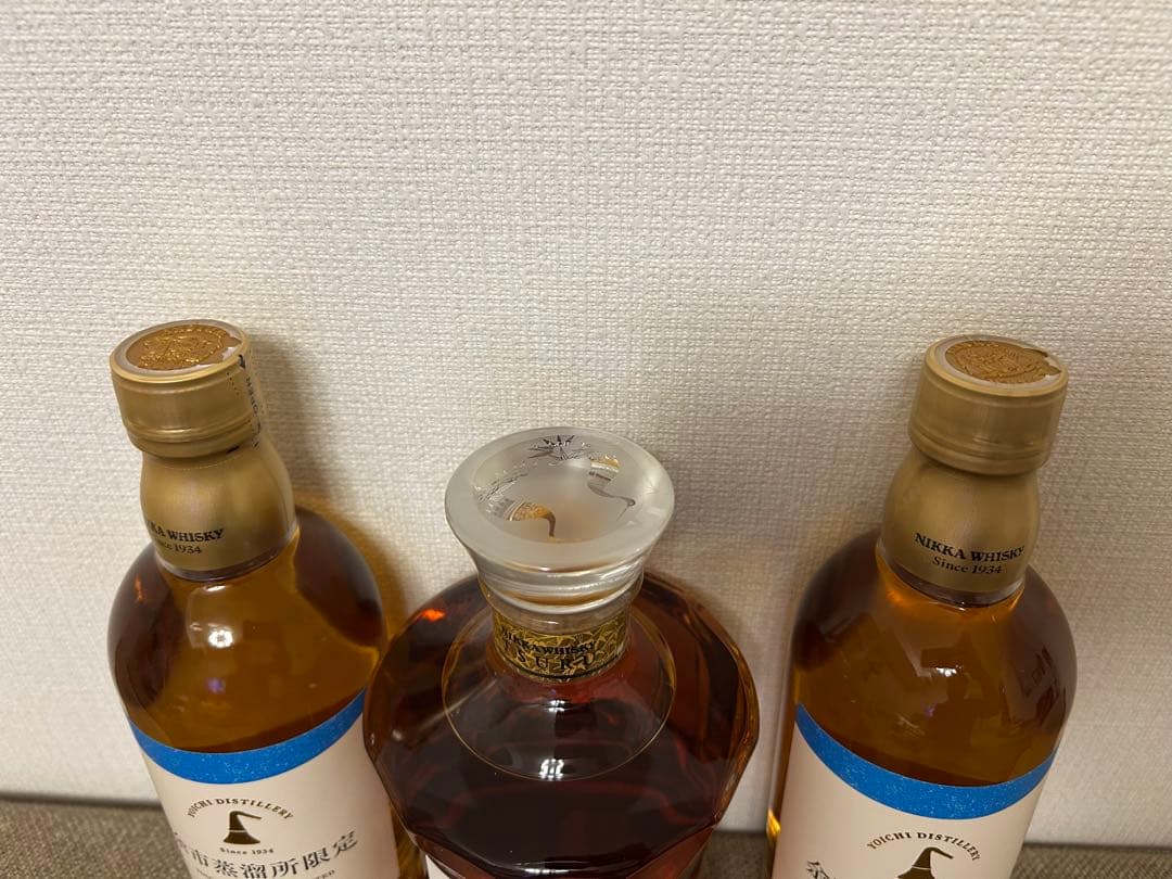 ニッカウィスキー鶴1本・余市蒸留所限定品2本 計3本セット【送料無料】