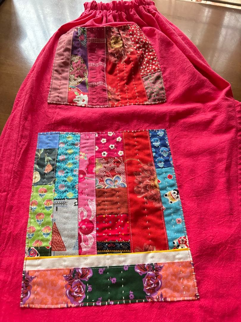 ちくちくもんぺパッチワークマゼンタピンク