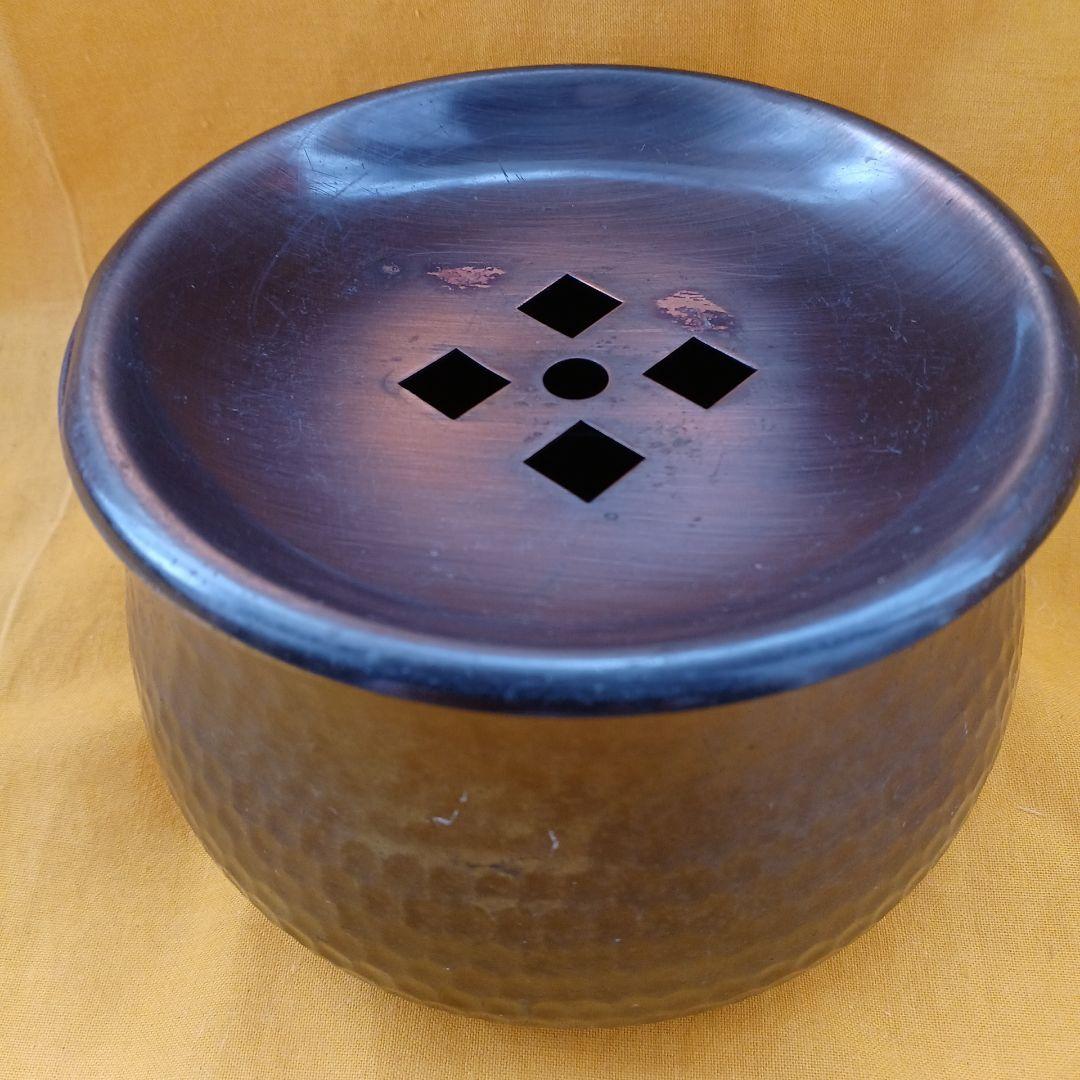 玉川堂 鎚起銅器　袋型 建水 共箱付き