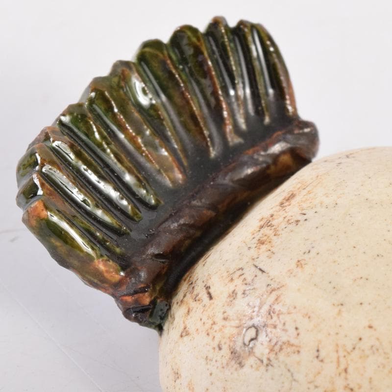 茶道具　白倉窯　伊村彰介作　蕪形　香合　共布共箱　V　8128