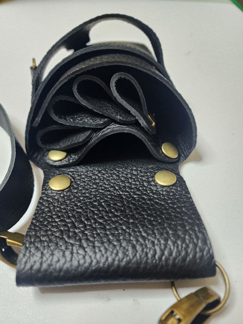 シザーケース本革 4丁タイプ 黒